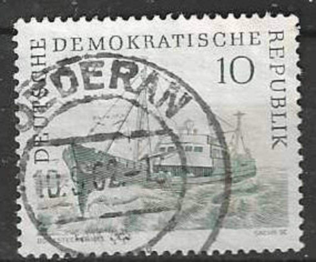 Duitsland DDR 1961 - Yvert 532 - Vissersvloot (ST), Verzenden, DDR, Gestempeld