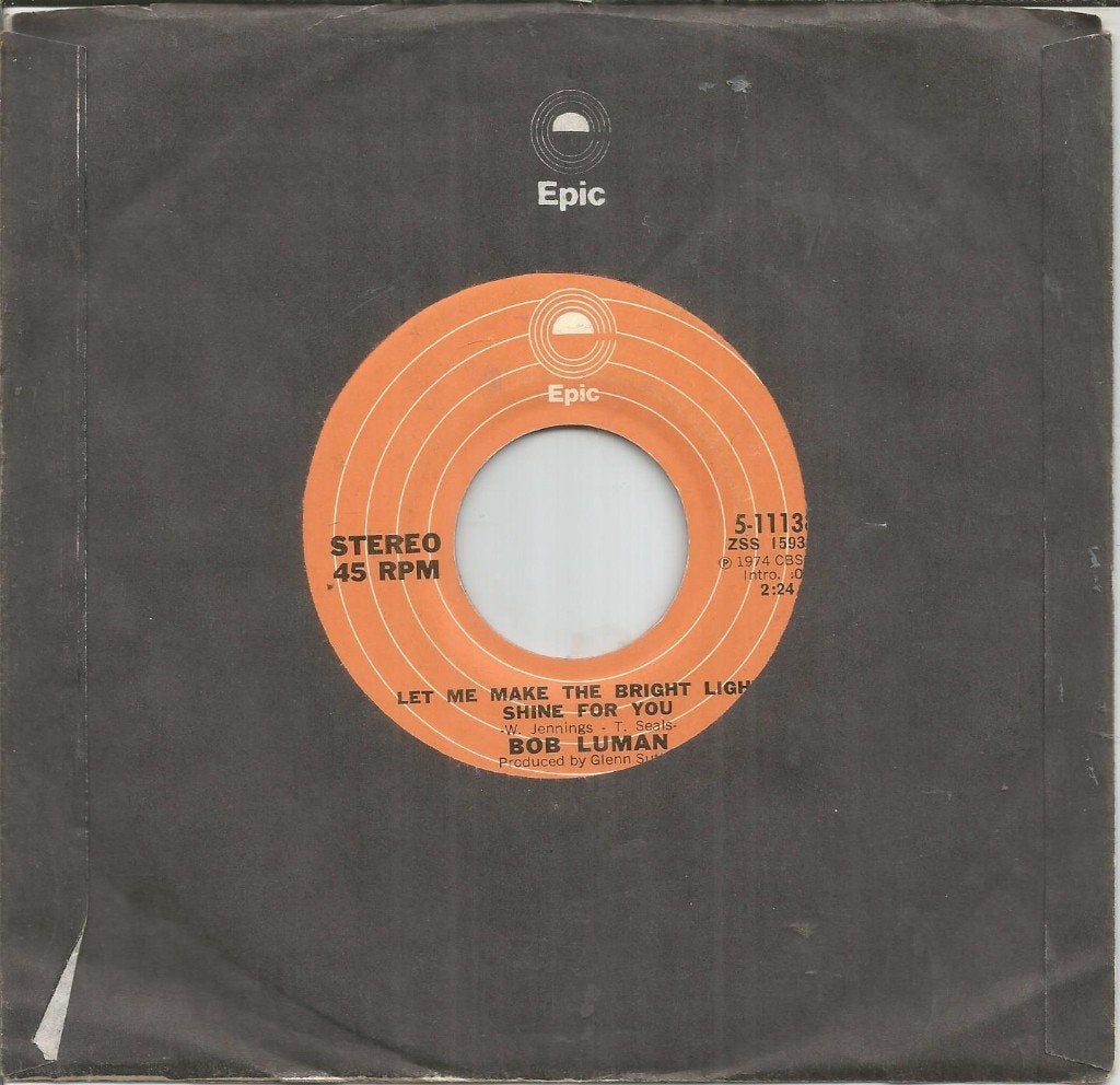 Bob Luman – Let Me Make The Bright Lights Shine For You, 7 inch, Zo goed als nieuw, Country, Beschermende buitenhoes