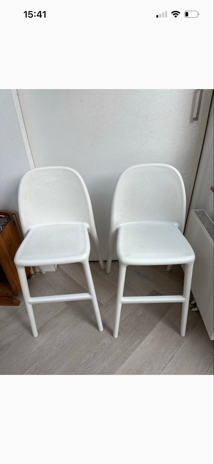 URBAN IKEA stoel, Huis en Inrichting, Kunststof, Gebruikt, Twee, Wit