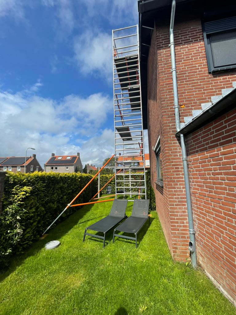 Altrex RS5 steiger, Doe-het-zelf en Verbouw, Steigers, Ophalen, Zo goed als nieuw, Rolsteiger of Kamersteiger, 5 meter of hoger