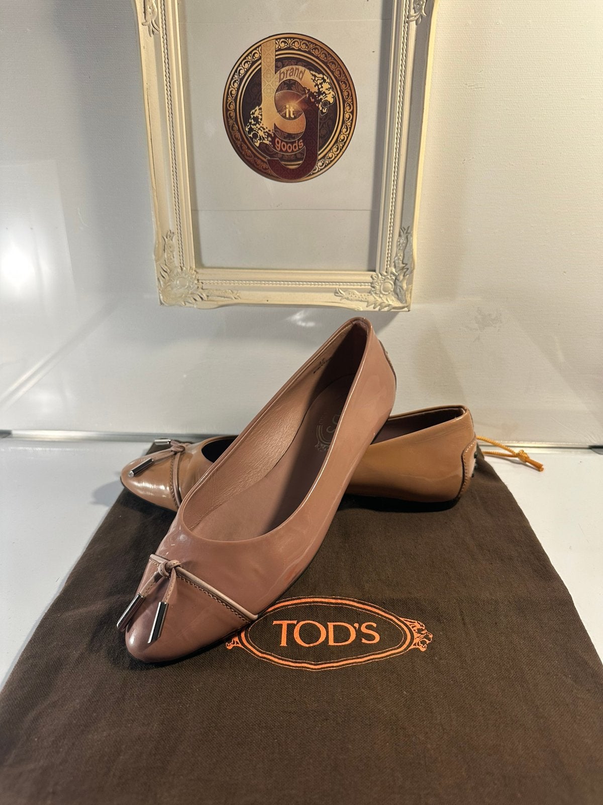 Tod’s leren ballerina’s nude maat 37 als nieuw, Beige, Ophalen of Verzenden, Zo goed als nieuw, Espadrilles of Moccasins