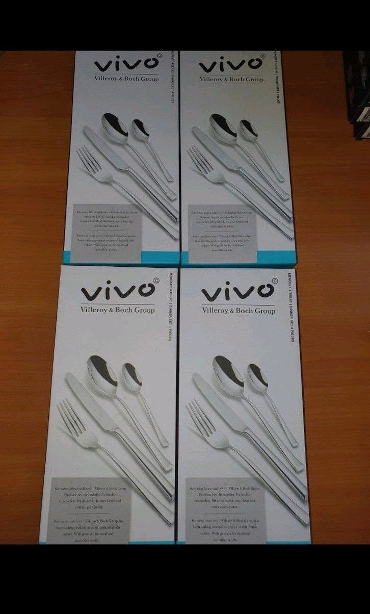 ah vivo villeroy en boch rvs bestek besteksets tafelbestek, Huis en Inrichting, Ophalen of Verzenden, Nieuw, Rvs of Chroom, Bestekset