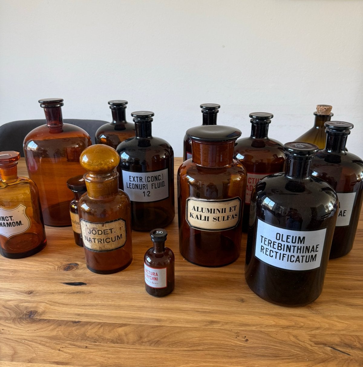 Set van vintage apothekers flessen potten, Ophalen, Overige typen