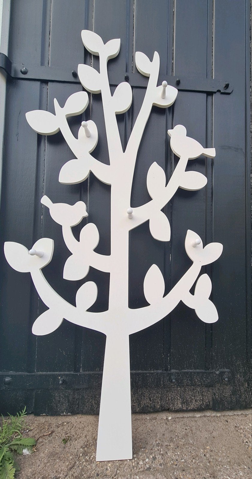 Houten kapstok boom 122 x 62 cm, Ophalen, Zo goed als nieuw, Wit, Kapstokje
