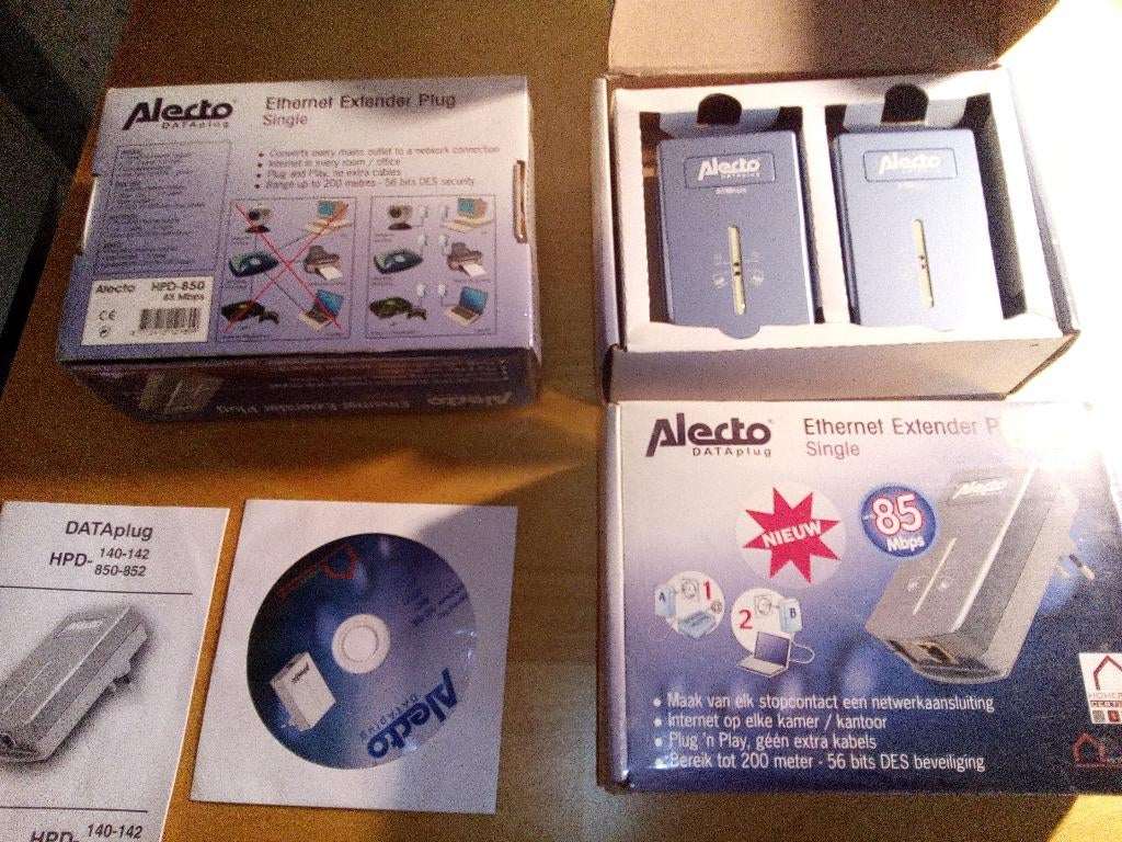 Alecto HPD850 HSP852 ethernet extender plug set (4) NEW, Ophalen of Verzenden, Nieuw