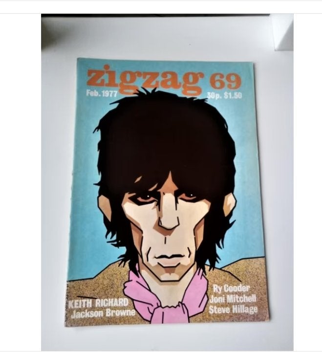 zig zag nr.69*1977*-keith richards cover, Ophalen of Verzenden, Zo goed als nieuw, Muziek, Film of Tv