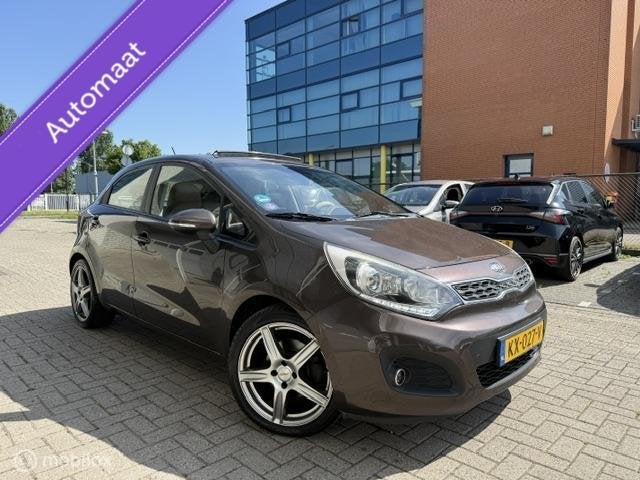 Kia Rio 1.4 CVVT Super Pack Bomvol Pano Automaat Leer stuur, Auto's, Euro 5, 450 kg, Gebruikt, 4 cilinders