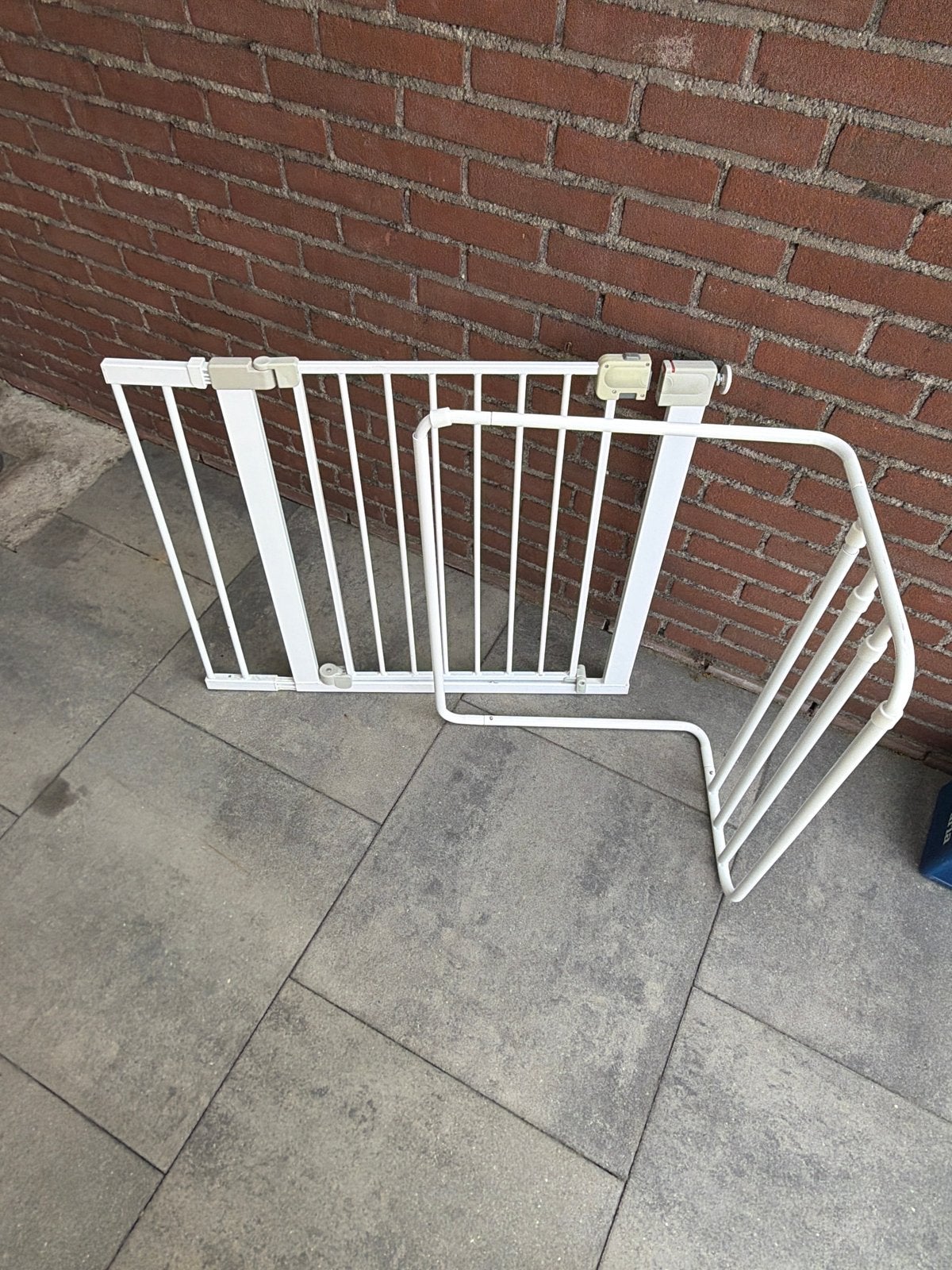Wit metalen klemhekje, verstelbaar, Ophalen, Gebruikt, Klemhekje, Metaal of IJzer