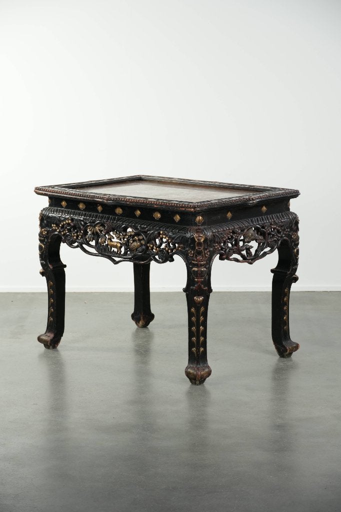 Antieke Chinese 19e eeuwse houten sidetable/opiumtafel, Antiek en Kunst, Ophalen