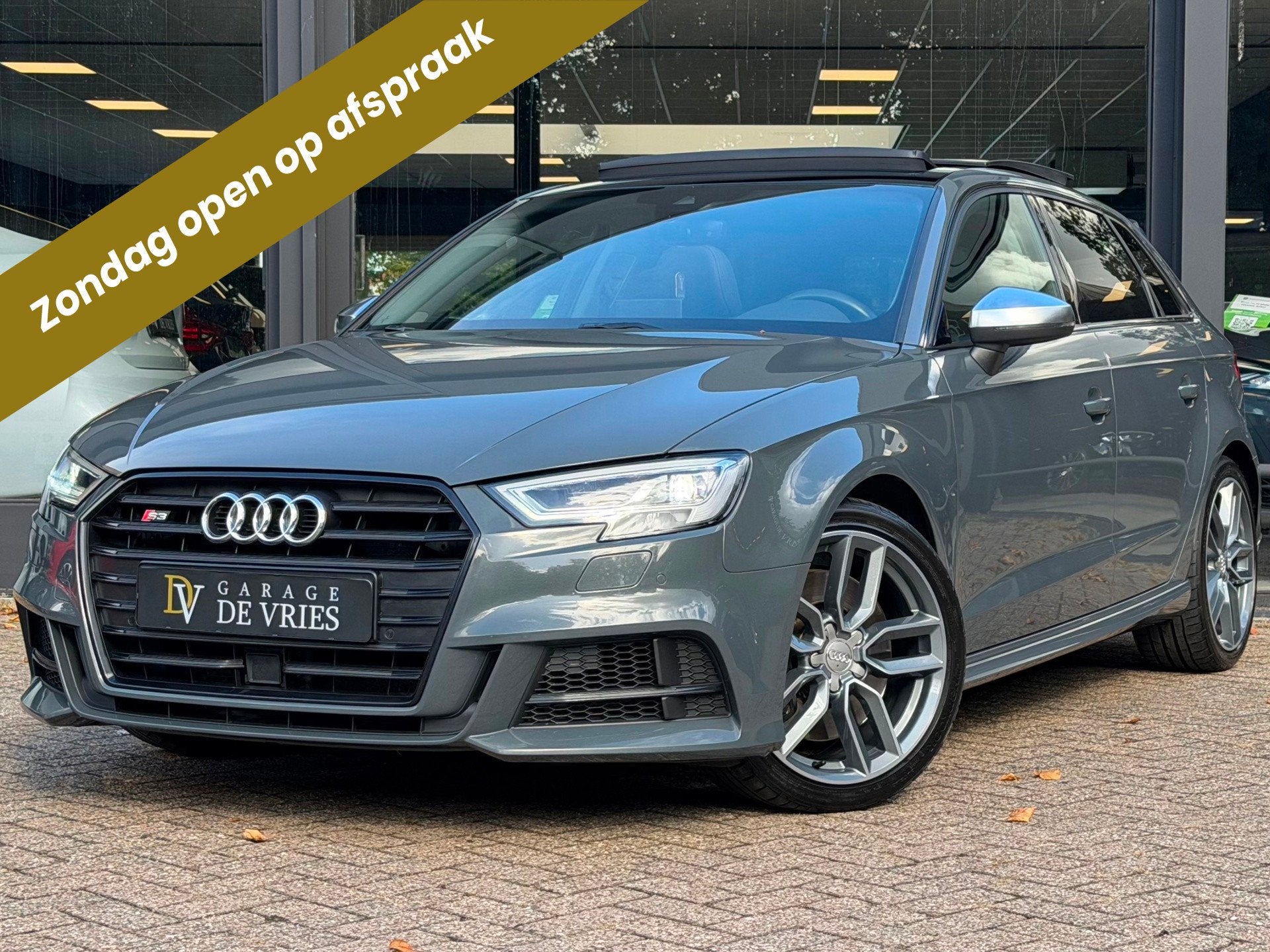 Audi S3 Sportback 2.0 TFSI Quattro Panoramadak ACC Virtual D, Auto's, Automaat, 15 km/l, Gebruikt, Zwart