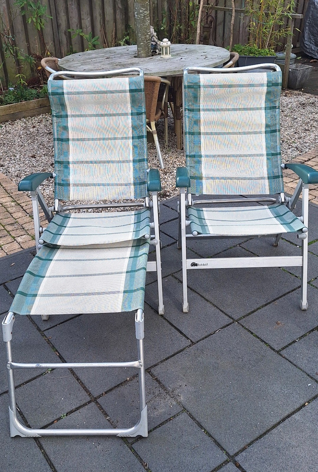 Kampeerstoelen Dukdalf vintage retro, Ophalen, Gebruikt, Campingstoel