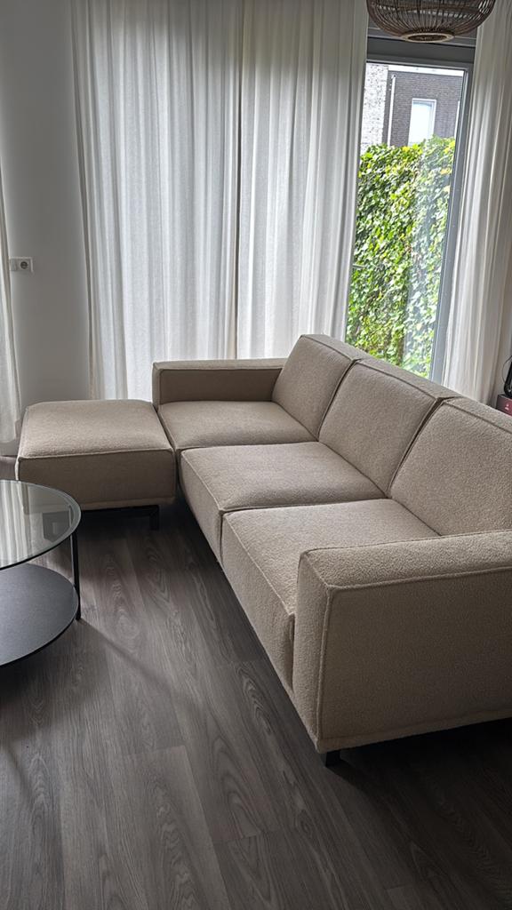 3,5-zits bank met hocker van Haco Wonen, Huis en Inrichting, Ophalen, Gebruikt, 75 tot 100 cm, Rechte bank