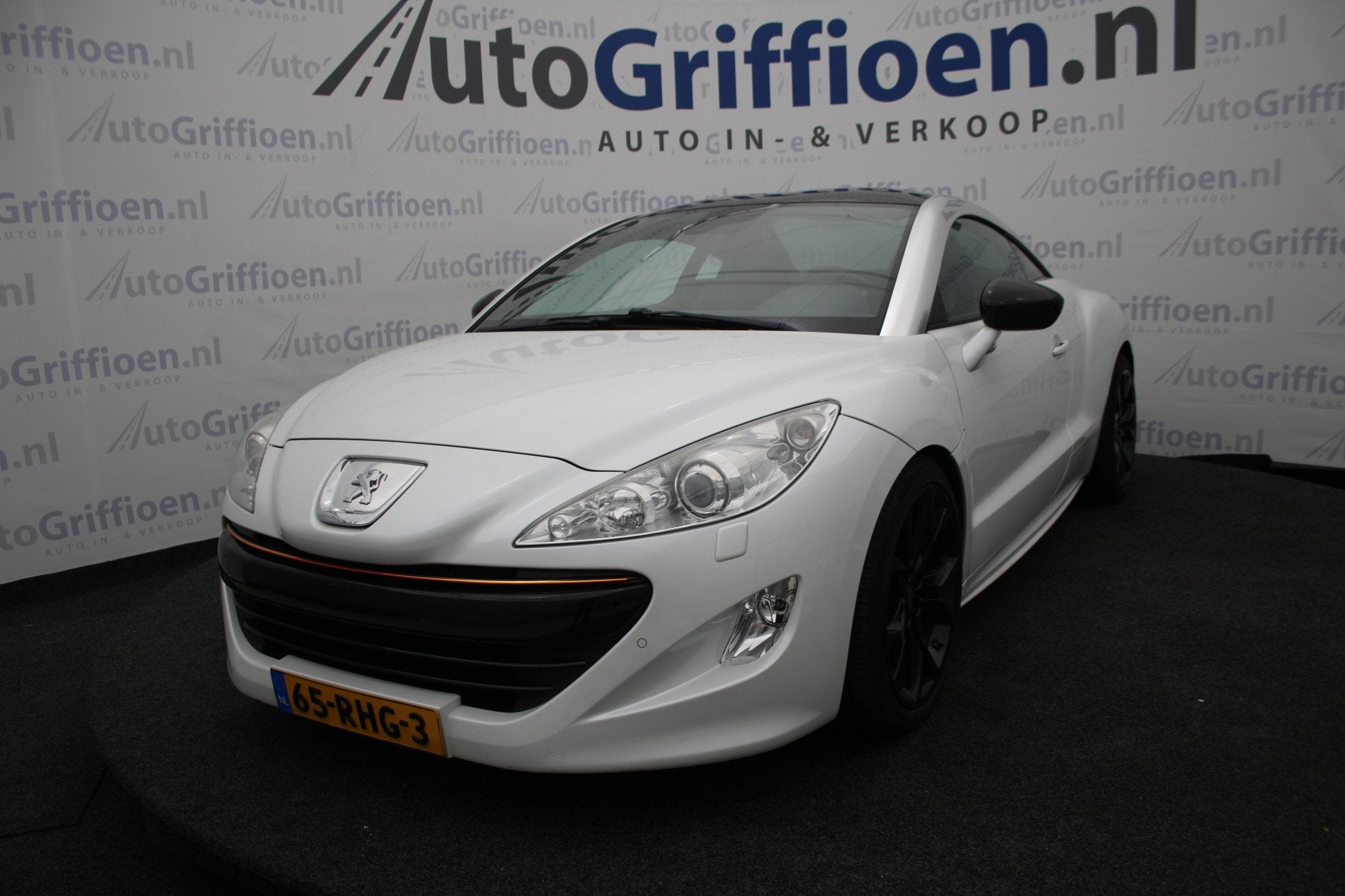 Peugeot RCZ 1.6 aut nette coupé met lederen interieur met n, Gebruikt, Zwart, 4 stoelen, Wit