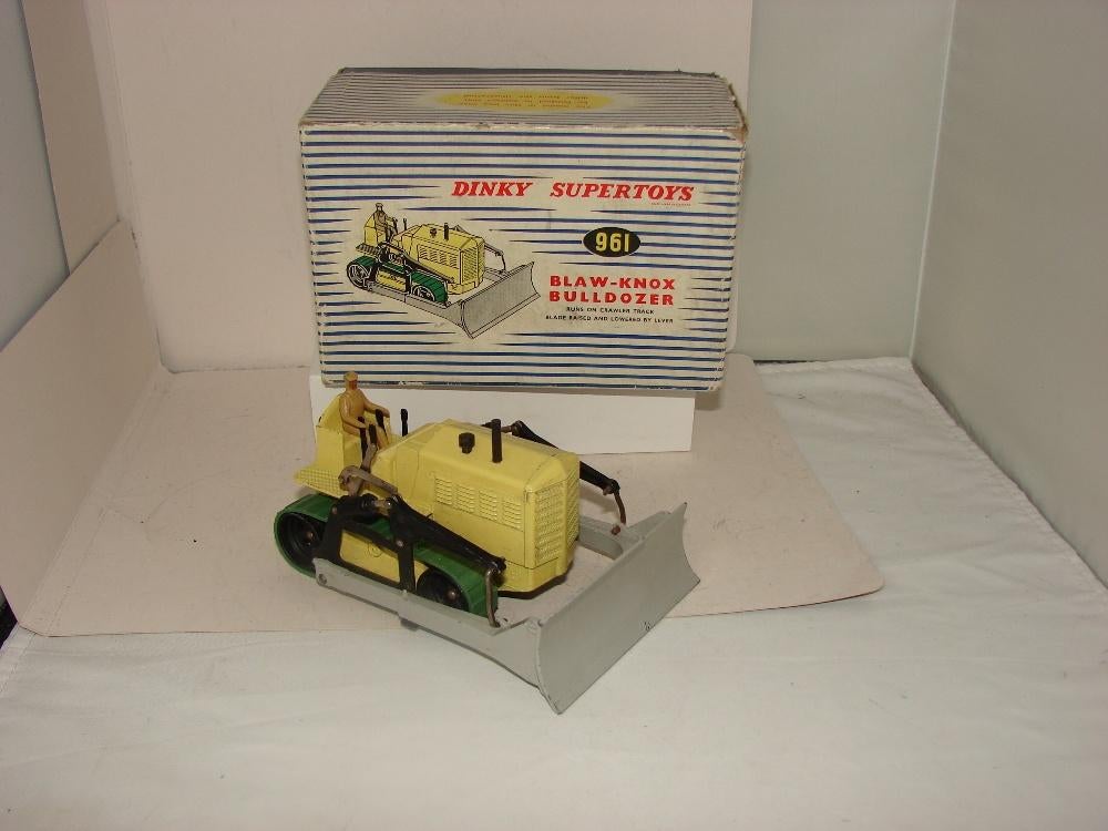 Dinky toy 961 Blaw-Knox Bulldozer MINT in doos uit 1955, Hobby en Vrije tijd, Modelauto's | 1:43, Nieuw, Tractor of Landbouw, Dinky Toys