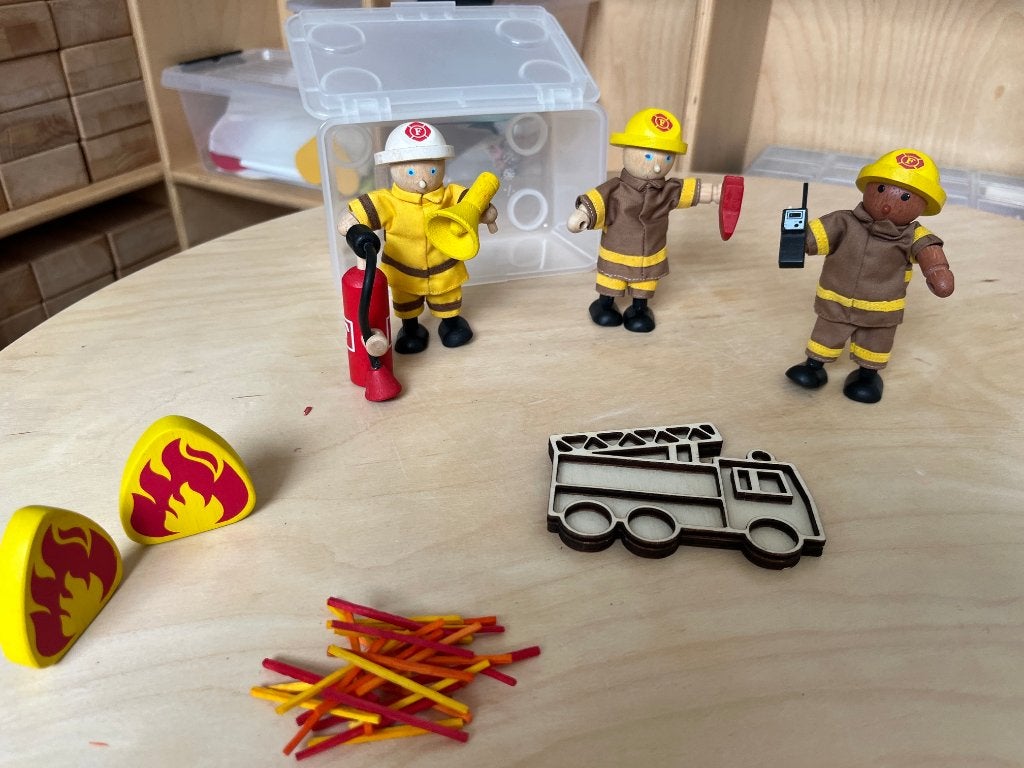 Houten Tidlo brandweermannen., Ophalen of Verzenden, Zo goed als nieuw, Overige typen