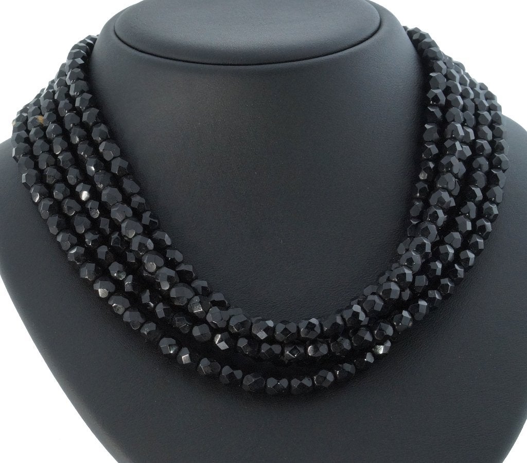 Git antieke 5-strengs ketting groot fraai slot zilver gitten, Ophalen of Verzenden, Zilver, Ketting, Met edelsteen