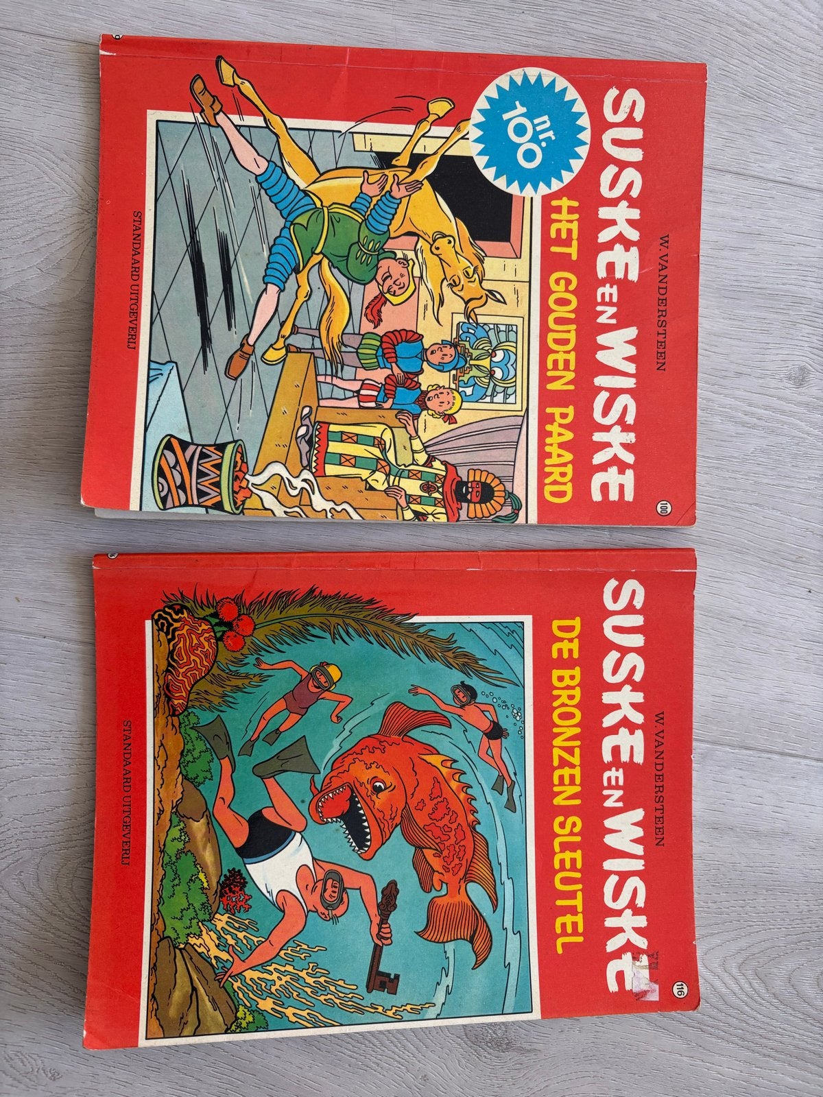 Suske en Wiske: Het Gouden Paard & De Bronzen Sleutel, Meerdere stripboeken, Ophalen of Verzenden, Gelezen