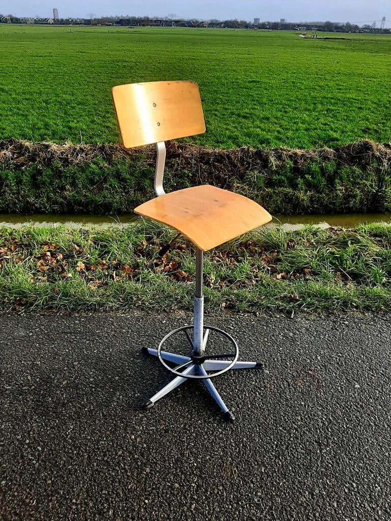 Vintage Architectenstoel - (Werkplaats stoel, Architect), Ophalen