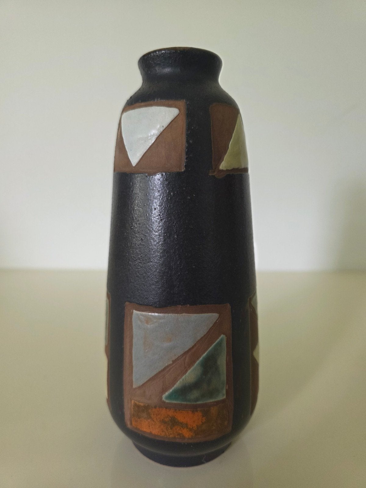 Vintage Ceramano West-Germany Inka vaas  Hans Welling, Ophalen of Verzenden