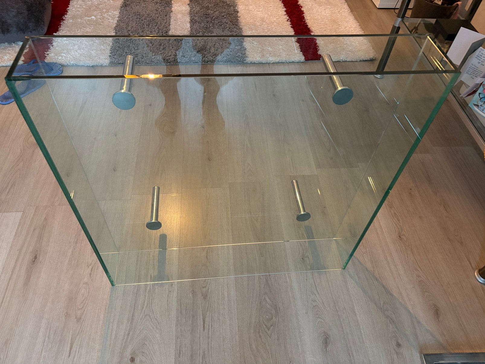 Salon/ koffie Glazentafel, Ophalen, Gebruikt, 50 tot 100 cm, Vierkant
