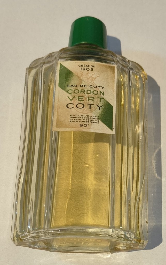 Antiek Eau de Coty 1905 Cordon Vert Coty 100 ml (121 jaar), Ophalen of Verzenden, Gebruikt