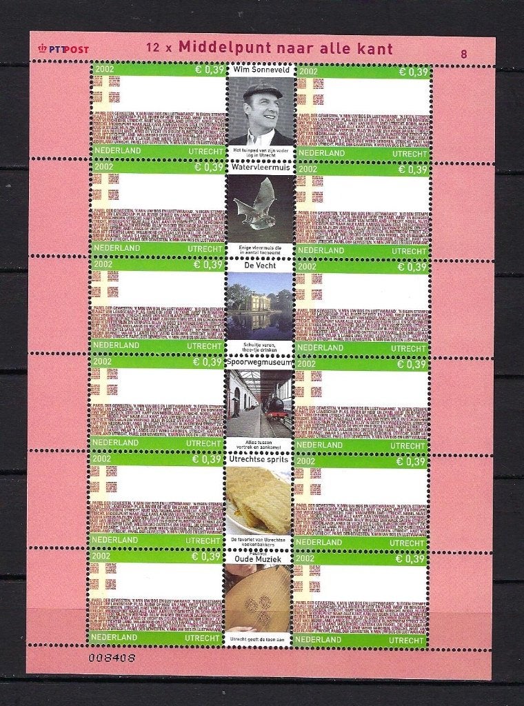 NVPH V2072 Provincie 8 Utrecht Postfris, Postzegels en Munten, Ophalen of Verzenden, Na 1940, Postfris