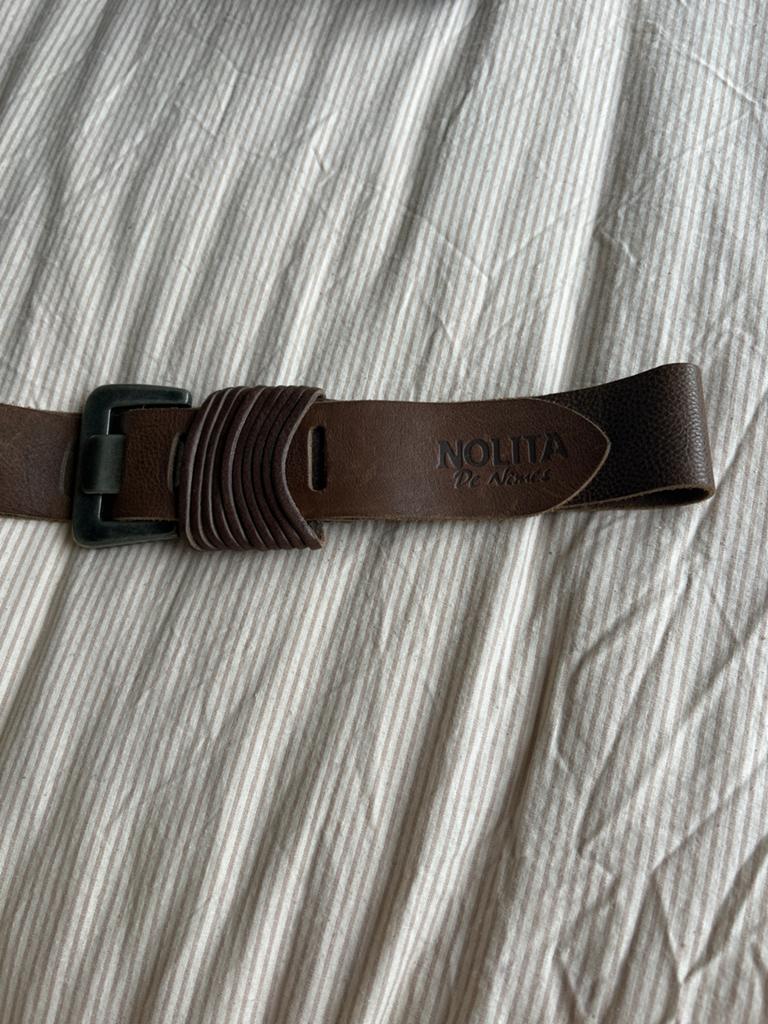 Bruine Nolita riem, Kleding | Dames, Riemen en Ceinturen, 80 tot 90 cm, Echt leder, Tailleriem, Ophalen of Verzenden