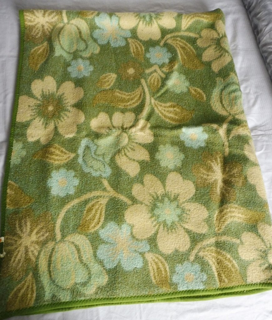 Mooie vintage deken 180 x 230 cm kleed plaid, Ophalen, Gebruikt