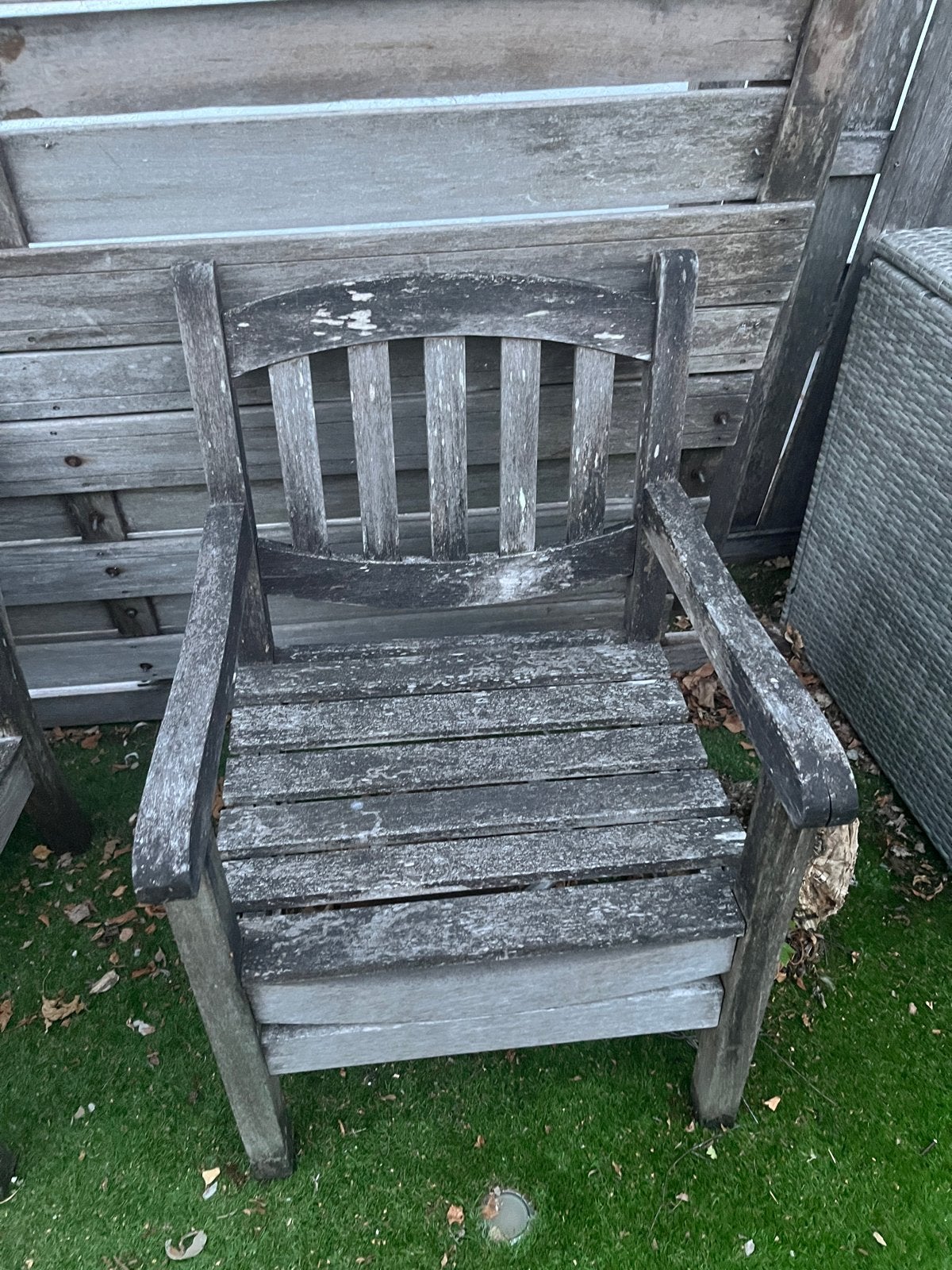 Gratis af te halen: Tuinset met 5 stoelen en uittrekbare taf, Ophalen of Verzenden, Gebruikt, Hout