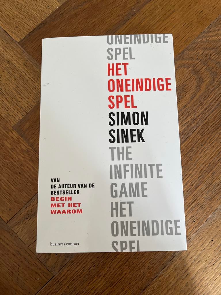 Het Oneindige Spel - Simon Sinek (Business Contact), Ophalen of Verzenden, Zo goed als nieuw, Management