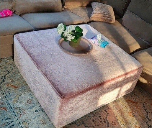 groot roze poef, Ophalen, Rond, 50 tot 100 cm, 50 tot 100 cm