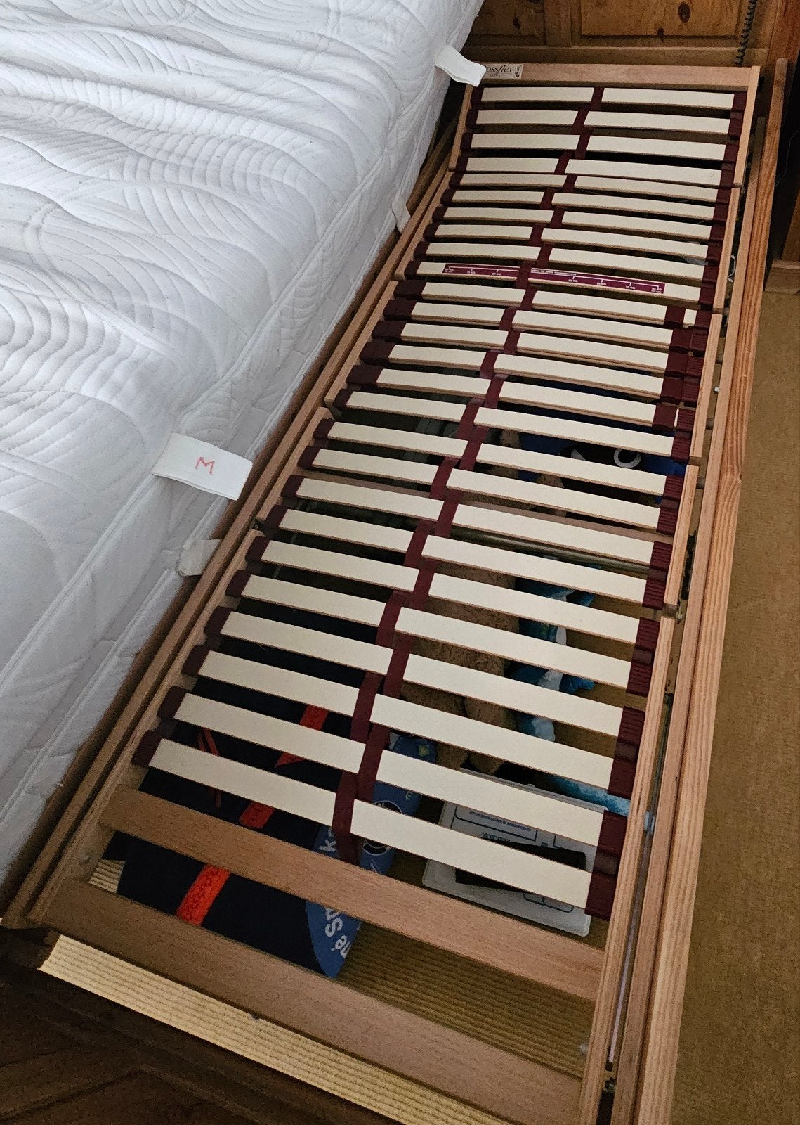 2x elektrische verstelbare bodems 80cm x 200cm., Ophalen, Gebruikt, Tweepersoons, 80 cm