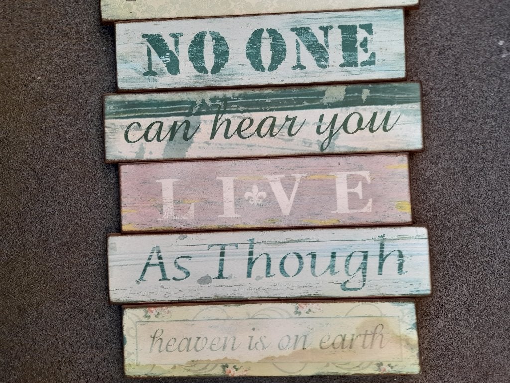 Muur Letter(slogan)bord, Ophalen, 40 cm, Hout, Zo goed als nieuw
