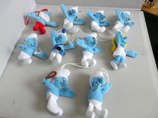 McDonalds 2011 # complete serie smurfen bungels - 11cm, Ophalen of Verzenden, Zo goed als nieuw, Verschillende Smurfen, Poppetje, Figuurtje of Knuffel
