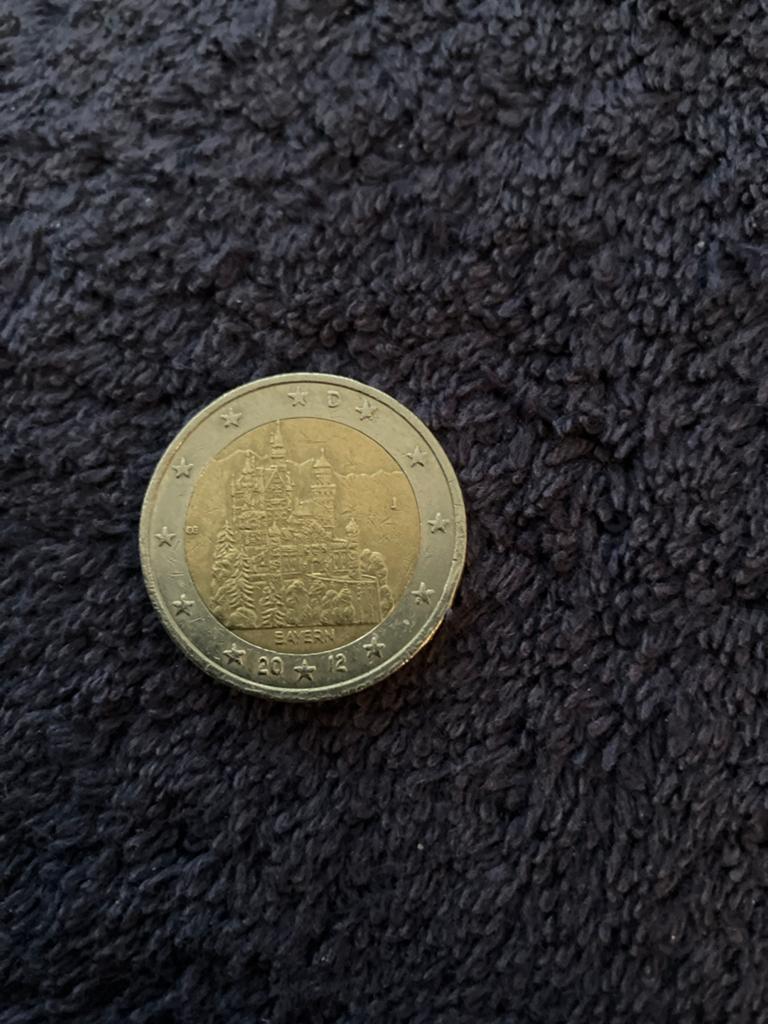 Duitse 2 Euro munt 2012 - Kasteel Neuschwanstein (Beieren), Postzegels en Munten, Munten | Europa | Euromunten, Ophalen of Verzenden