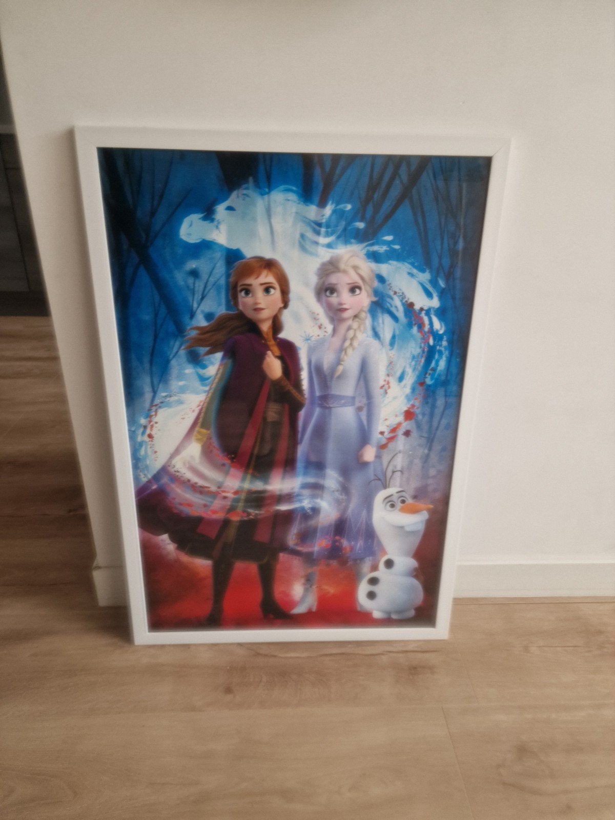 Frozen II ingelijste poster - Anna, Elsa en Olaf, Ophalen, Zo goed als nieuw, Foto of Poster, 75 – 100