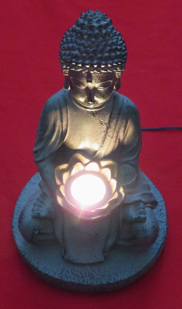 Beeld Boeddha met lamp, beeld Boeddha met licht, Verzamelen, Ophalen, Gebruikt, Overige typen