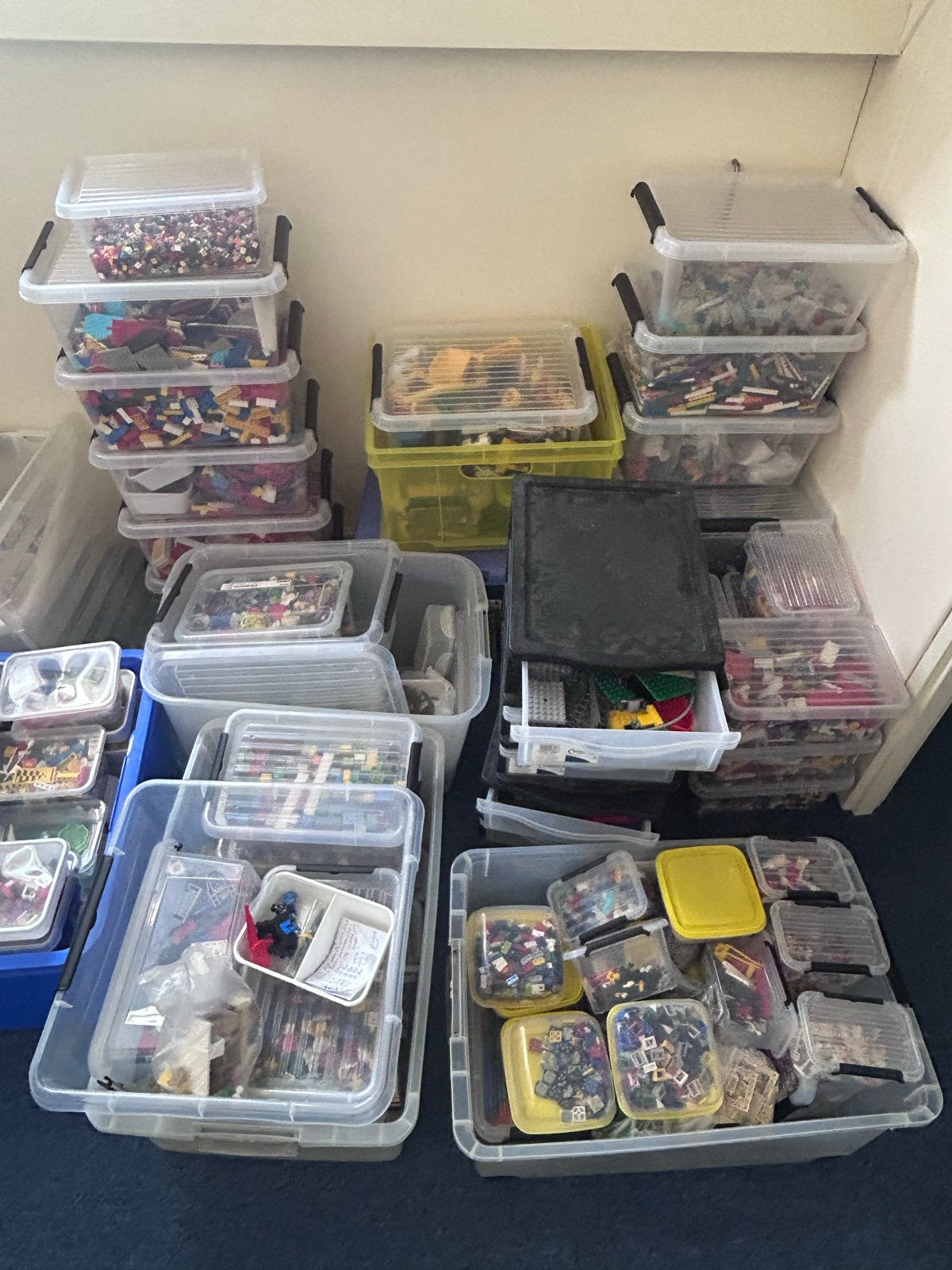 116 kg grotendeels gesorteerde LEGO inclusief bakken, Kinderen en Baby's, Speelgoed | Duplo en Lego, Ophalen, Gebruikt, Inclusief extra onderdelen