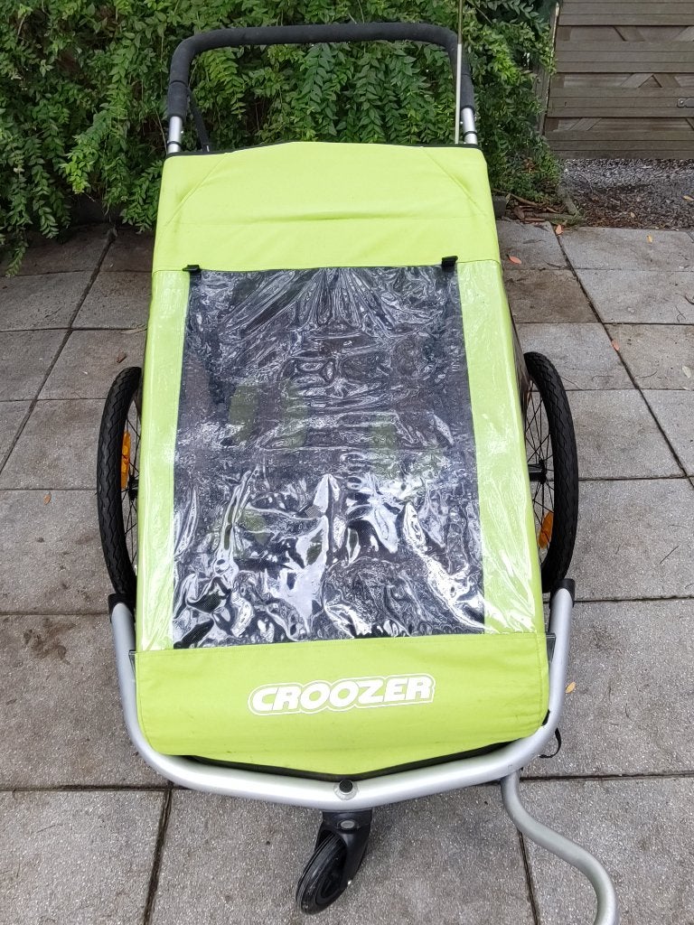 Fietskar Croozer, voor 2 kinderen, incl. babyzitje, Ophalen, Gebruikt, Opvouwbaar, Kinderkar
