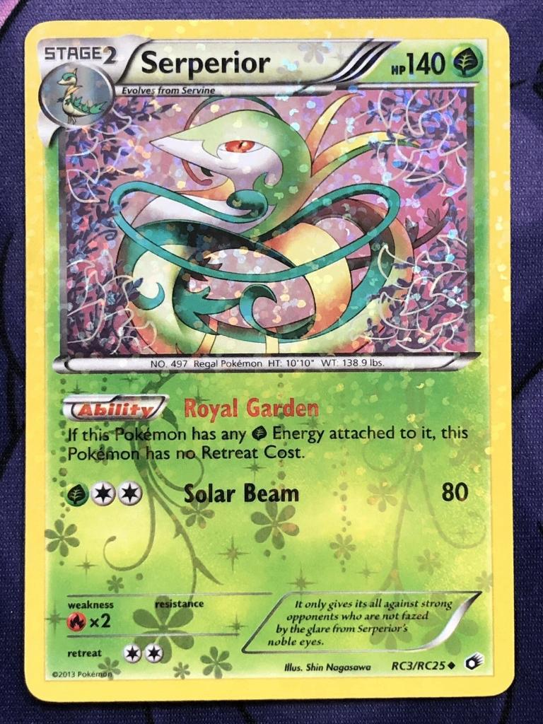 Serperior RC3/RC25 - Legendary pokemon Radiant Collection, Ophalen of Verzenden, Zo goed als nieuw, Losse kaart, Foil