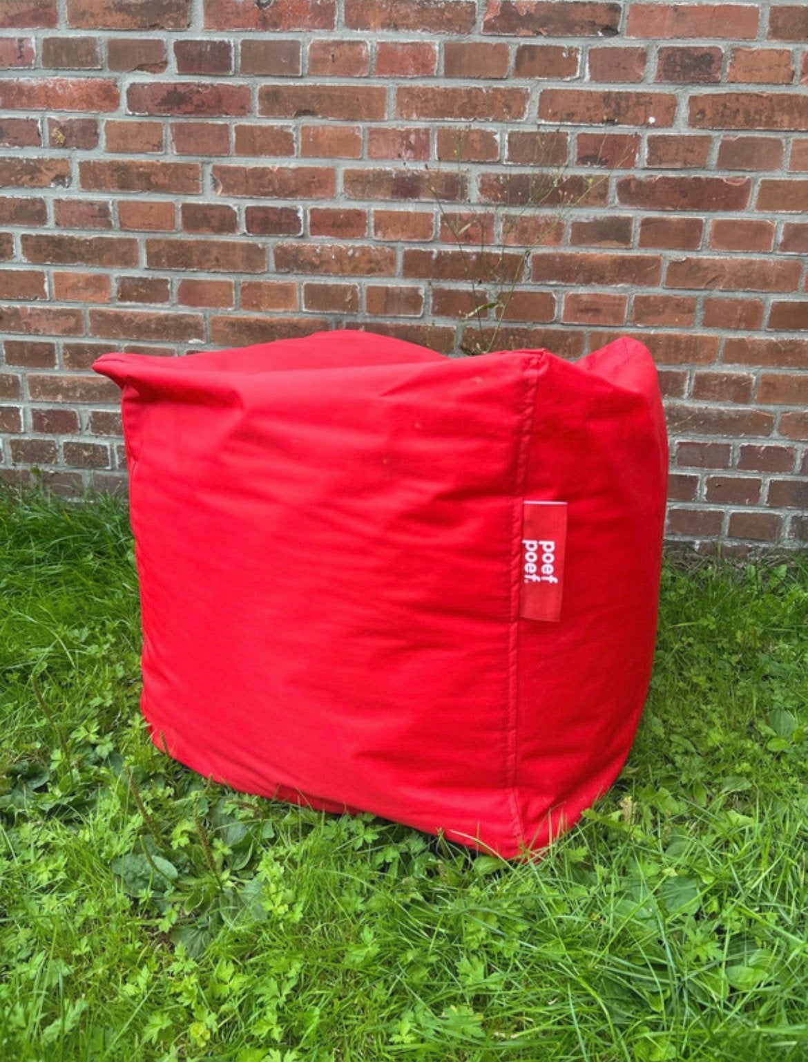 Zitzak poef, Huis en Inrichting, Ophalen, Zo goed als nieuw, Rood