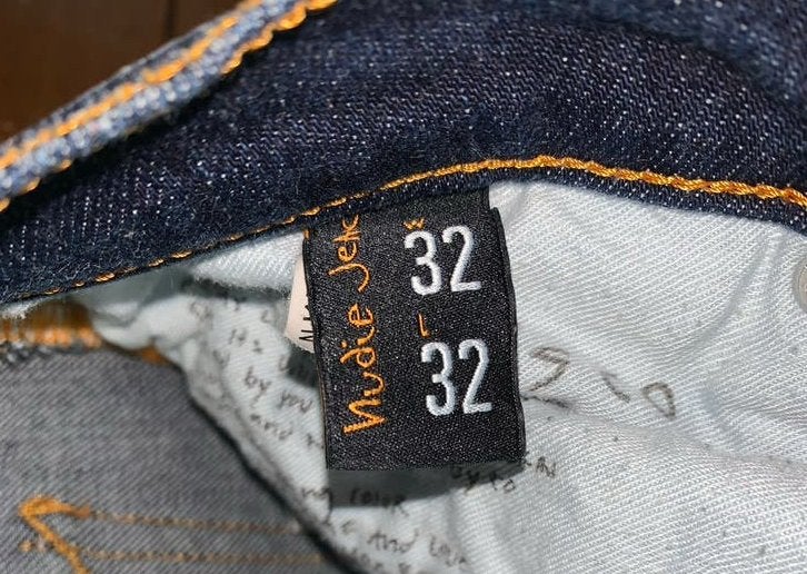 Nudie jeans maat 32/32 als nieuw, Ophalen of Verzenden, Zo goed als nieuw, Blauw, W32 (confectie 46) of kleiner