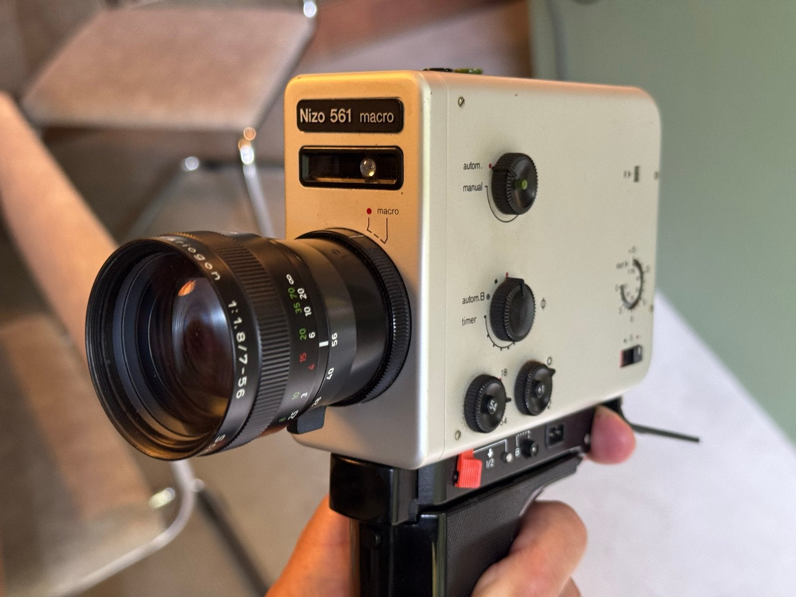 Vintage Nizo 561 Macro Super 8 Camera met Braun Tas, Ophalen of Verzenden, 8mm, Camera