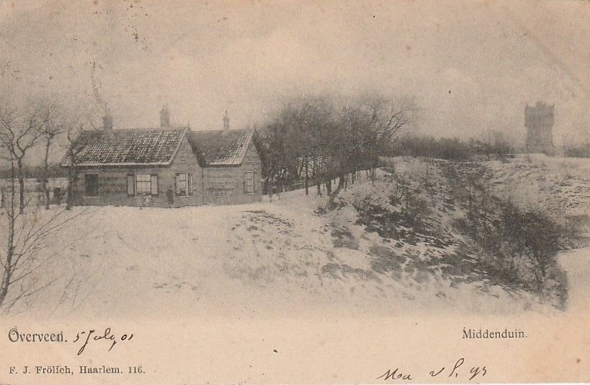 Overveen Middenduin watertoren 1901, Ophalen of Verzenden, Voor 1920, Gelopen, Noord-Holland