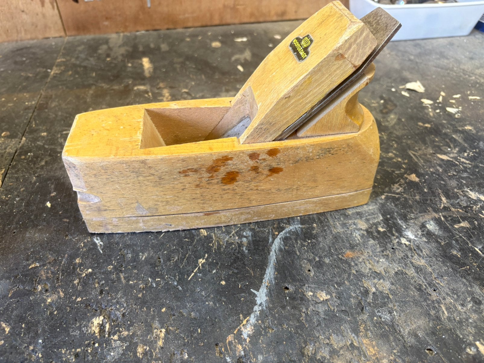 3 houten schaven: 1x HBS, 2x Nooitgedacht met scherpe messen, Ophalen of Verzenden, Gebruikt