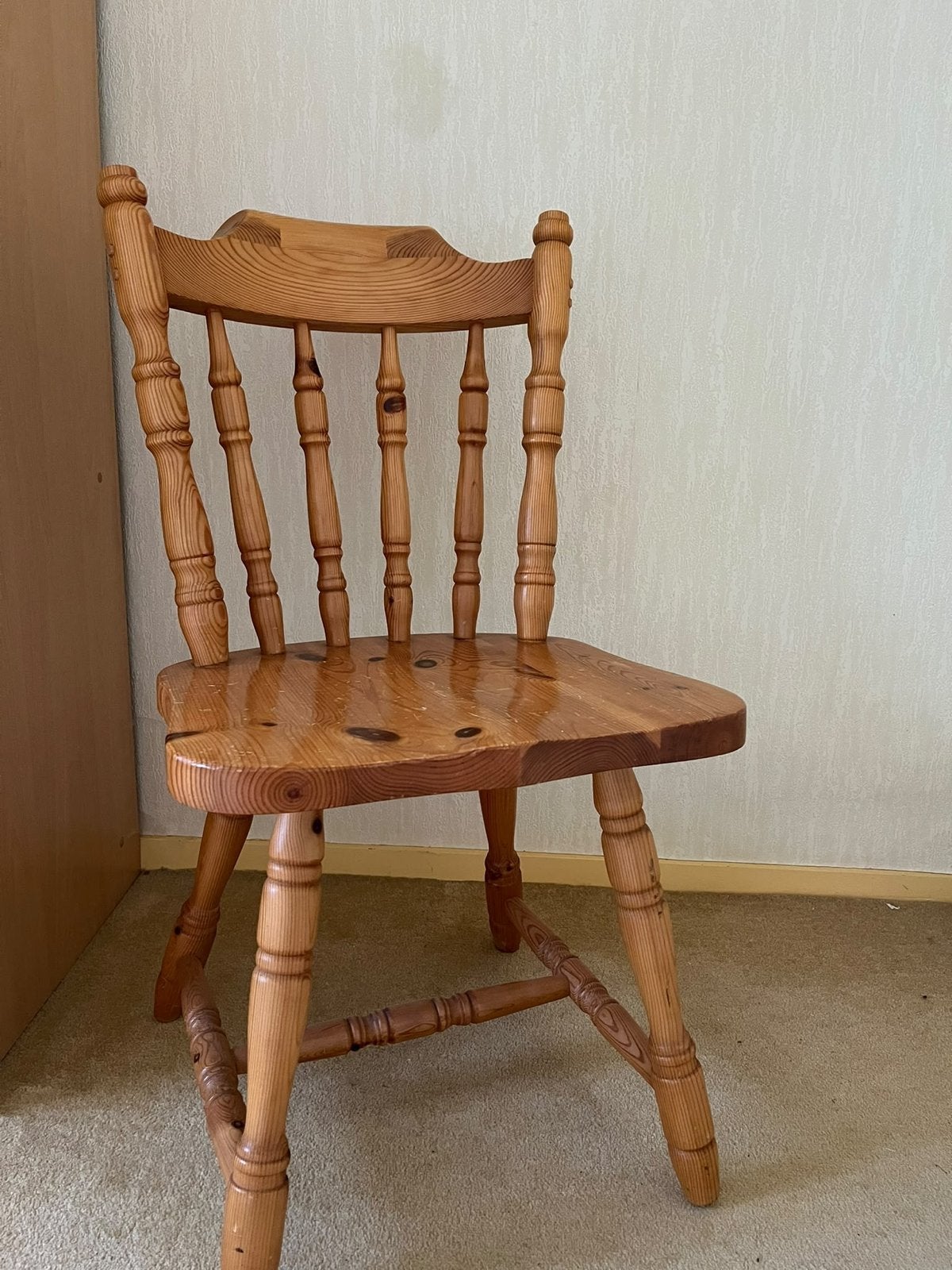 Houten stoel - Klassiek design, Ophalen, Gebruikt, Bruin, Eén