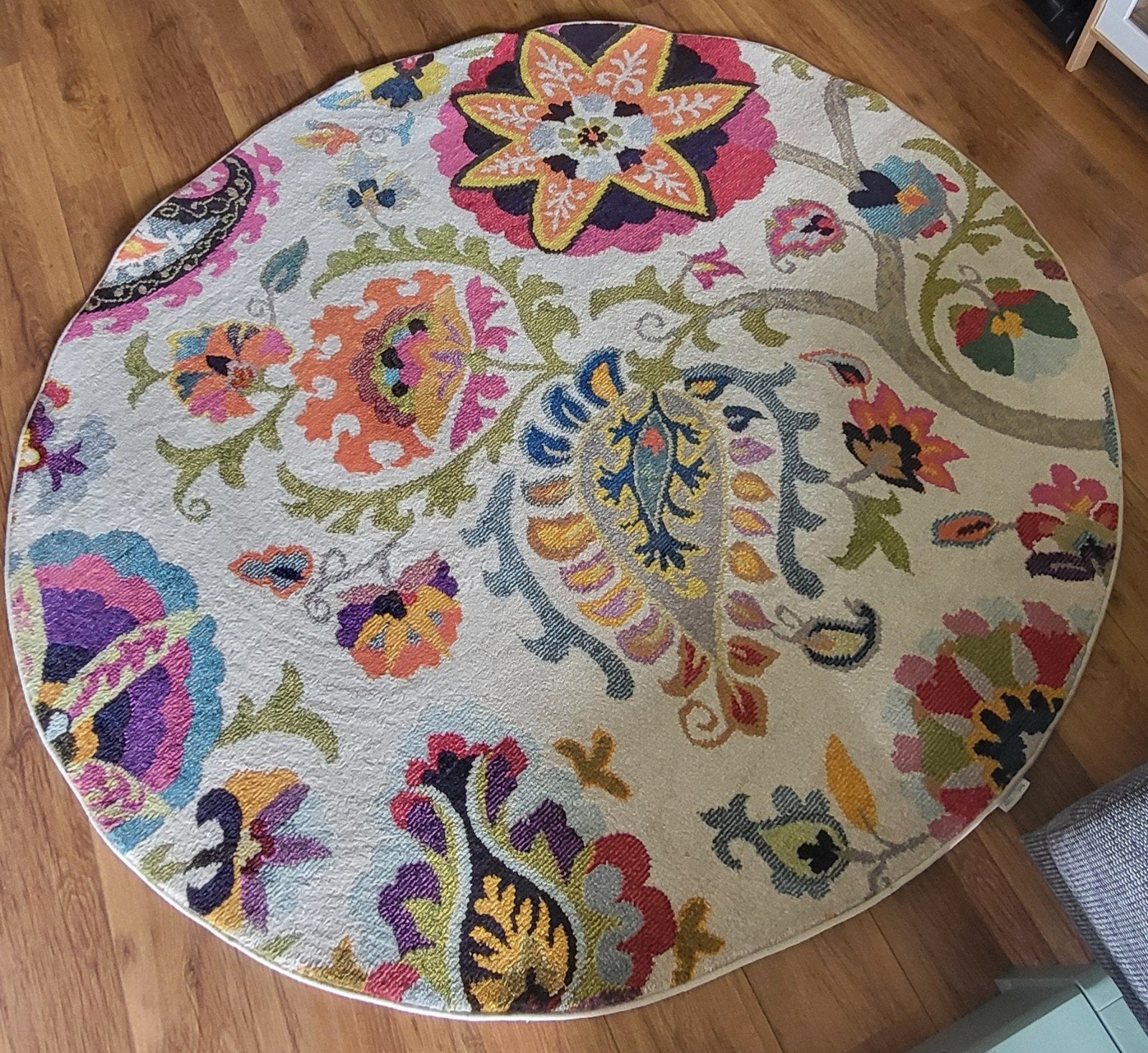 Groot bloemenkleed feelgood Rugs, Ophalen, Rond, 200 cm of meer, Zo goed als nieuw
