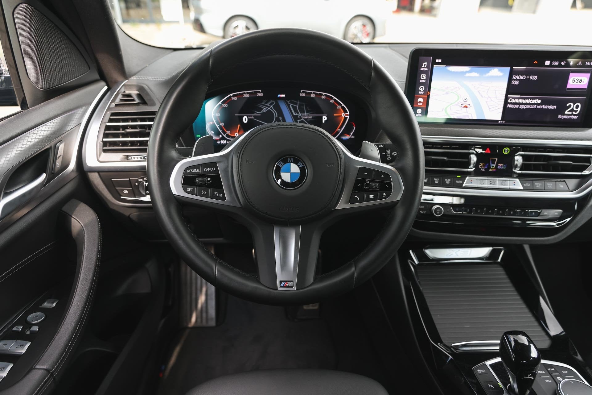 BMW X3 xDrive20i High Executive M Sport Automaat / Panoramad, Auto's, Gebruikt, 4 cilinders, Zwart, Bedrijf