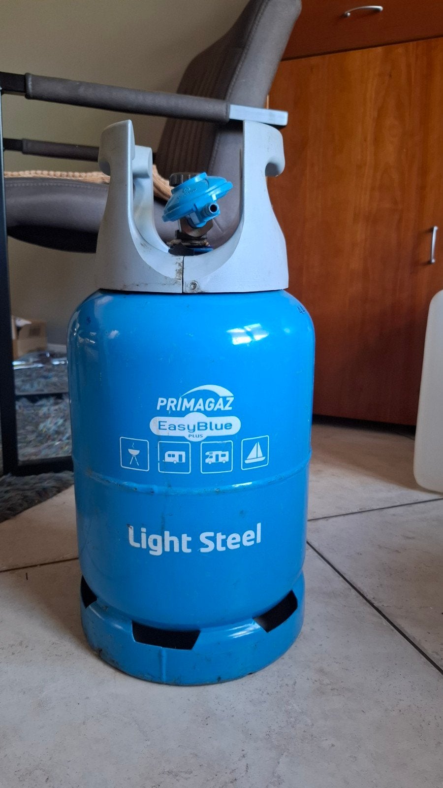 Primagaz EasyBlue Light Steel propaan gasfles met regelaar, Ophalen