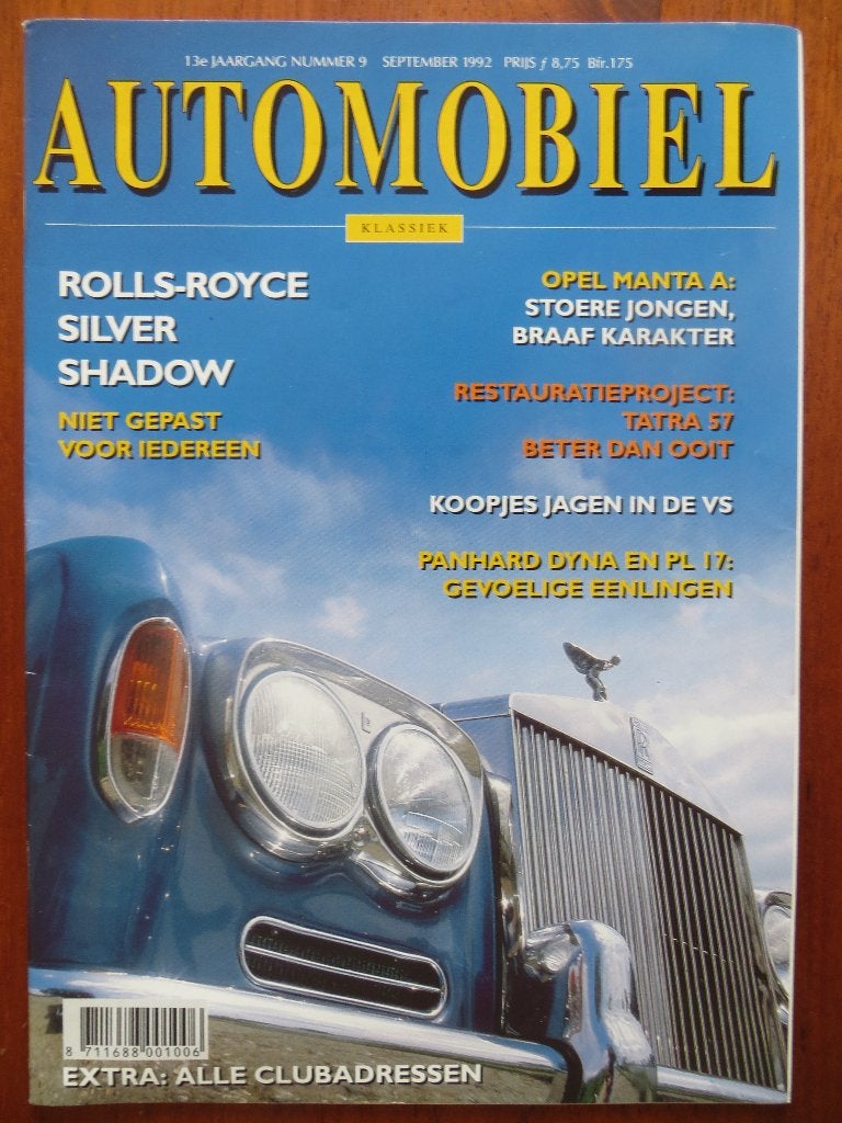 Het Automobiel 9 1992 Tatra 57, Manta A, Silver-Shadow, PL17, Ophalen of Verzenden, Nieuw, Opel